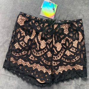 Misguided, lace shorts, size 2. Never worn